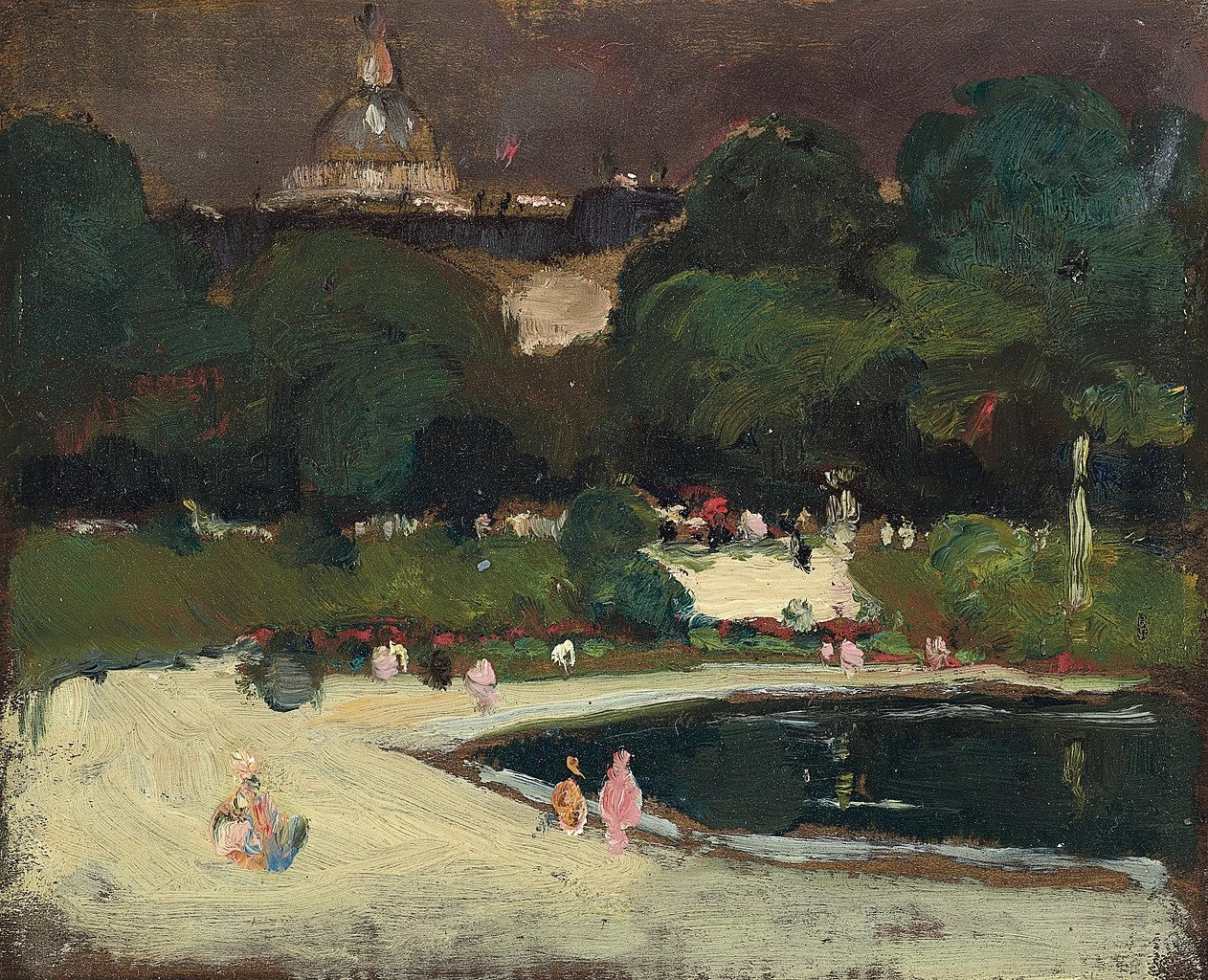 Giardini di Lussemburgo in tempesta